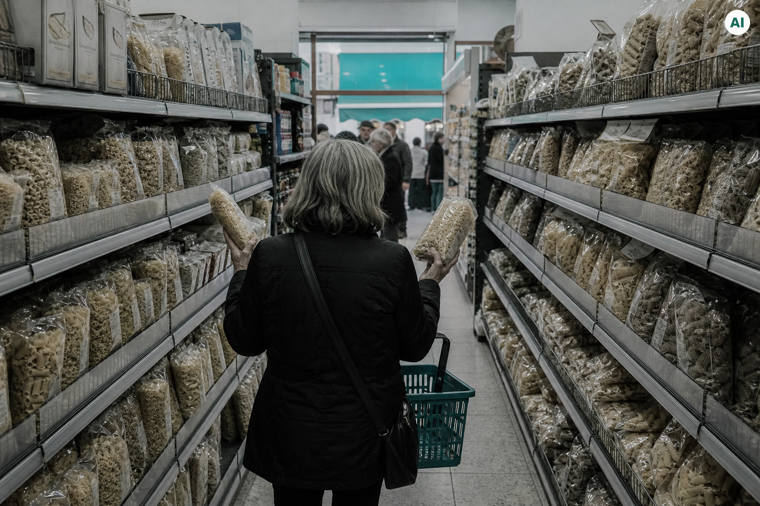 Prezzi 2000-2025: utenze +120%, alimentari +90% — immagine generata con IA